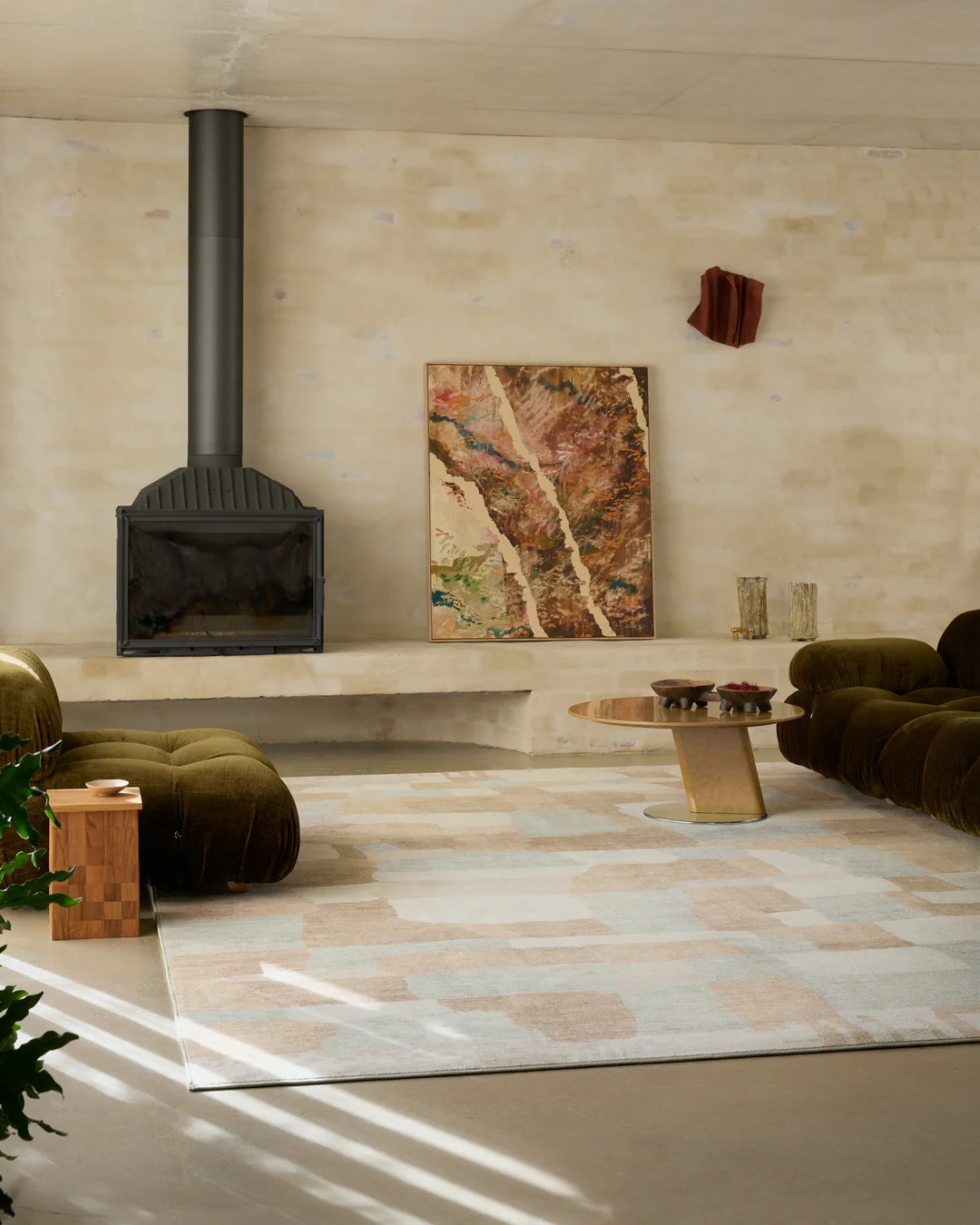 The Local Project x Ruggable — Boulder Neutral Grey, warm Australian interior